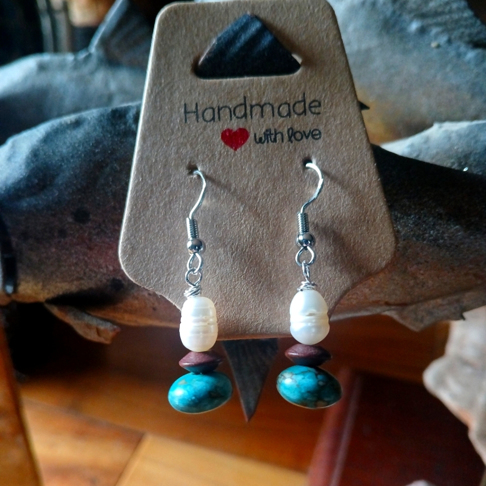 Hand Crafted Turquoise Earrings